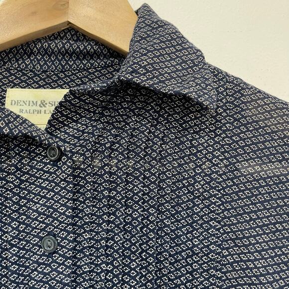 Denim & Supply Ralph Lauren Tiered Long Sleeve Collared Boho Mini Dress XS - Picture 10 of 10